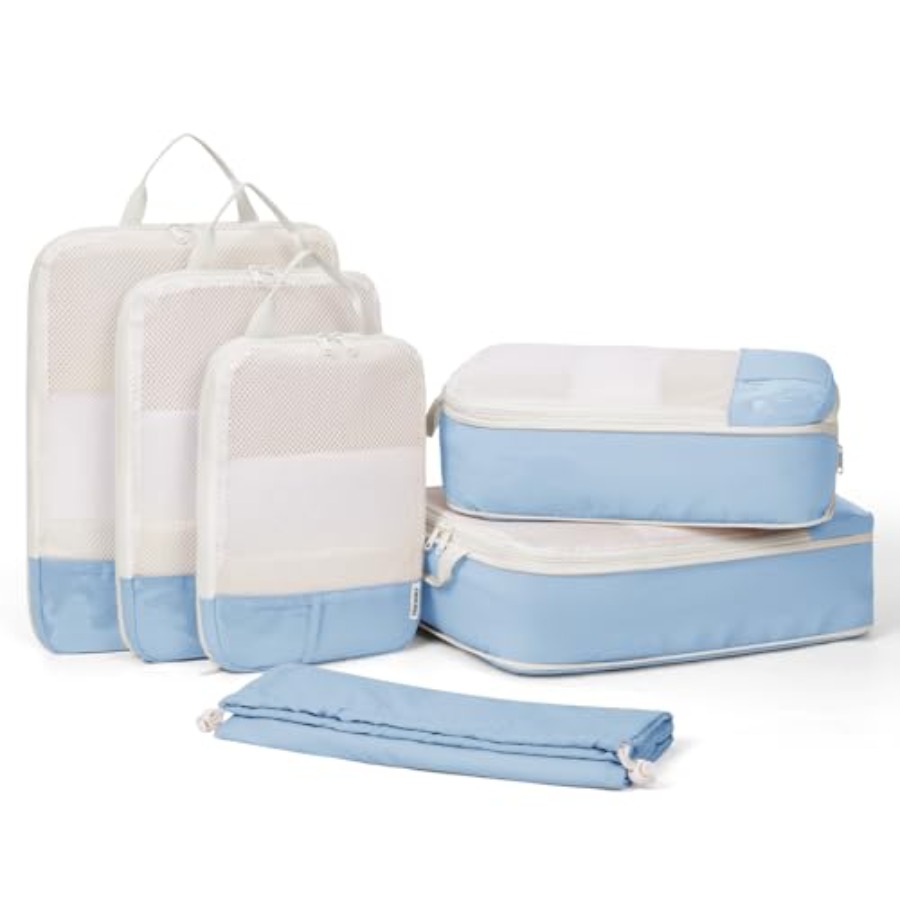 Women'S Bag - 6 Set Compression Packing Cubes for