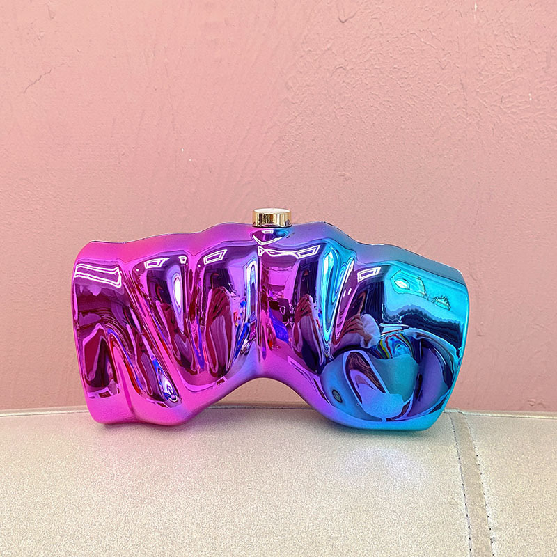 Clutch Bag Evening - Fashion acrylic rainbow special-shaped box shell