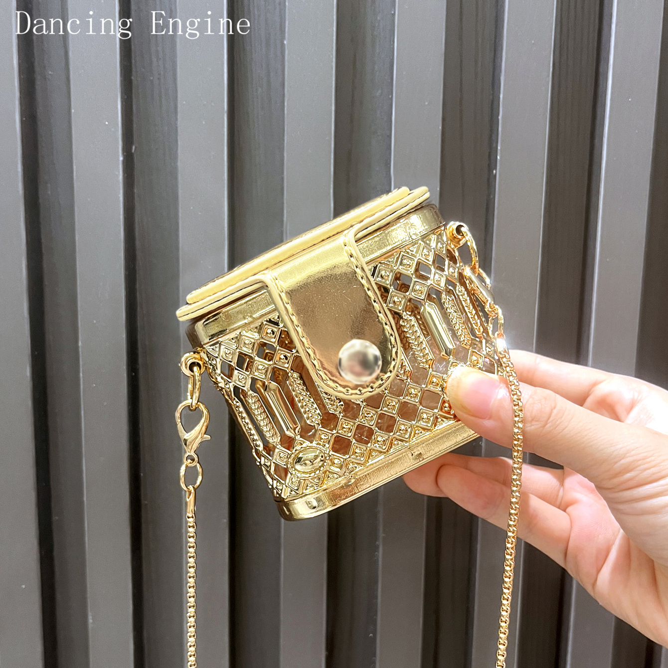 Clutch Bag Evening - Small bag Golden Designer shoulder bags