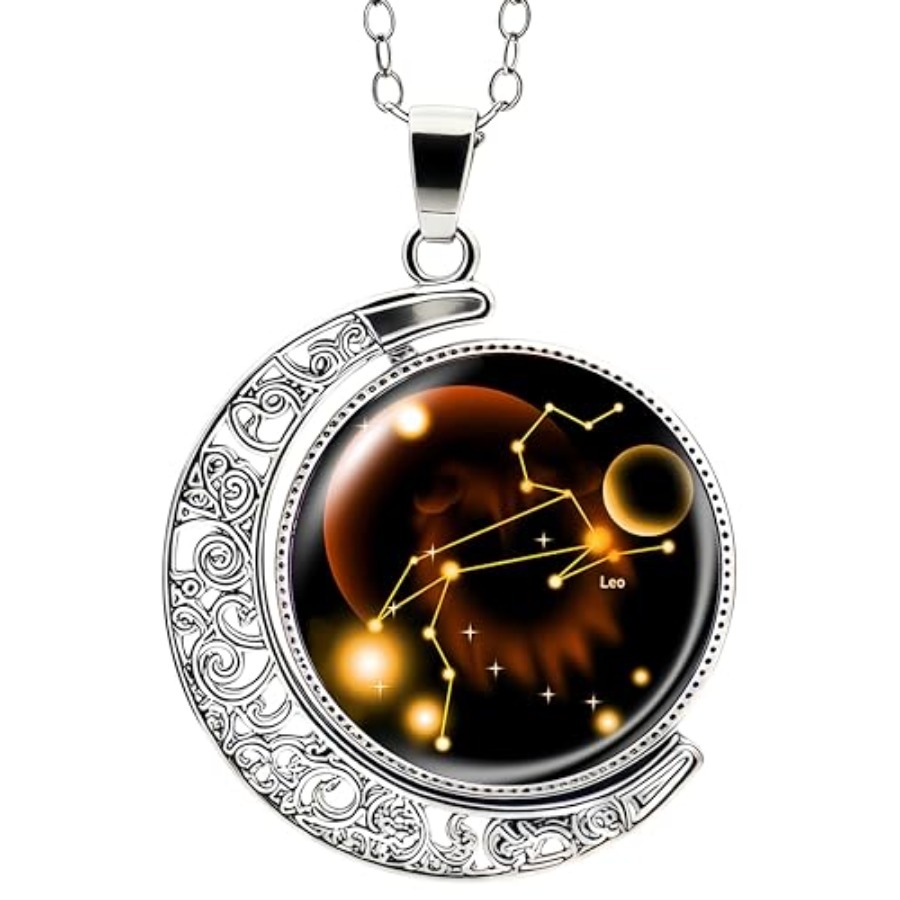 Half Moon Crescent - DEQIYIJI Zodiac Necklace Jewelry Birthday Gifts