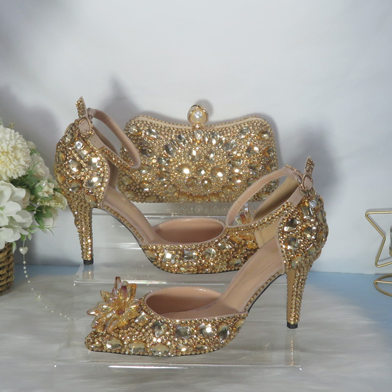 2021New  Golden crystal Bridal – Women Bags For Wedding recenzja i cena