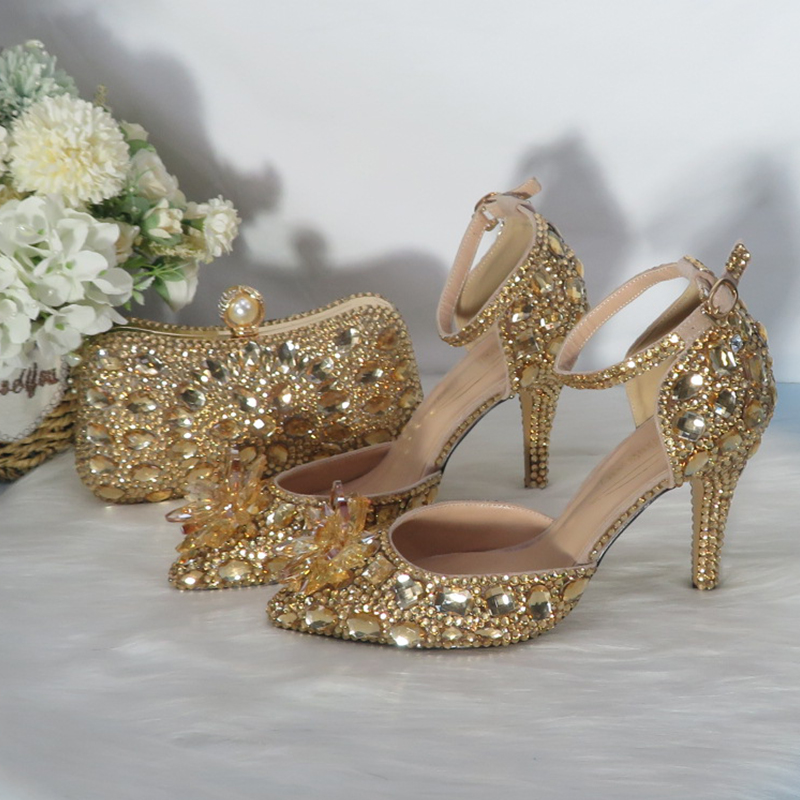 2021New  Golden crystal Bridal – Women Bags For Wedding recenzja i cena
