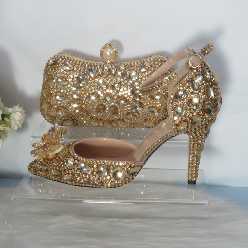 2021New  Golden crystal Bridal – Women Bags For Wedding recenzja i cena
