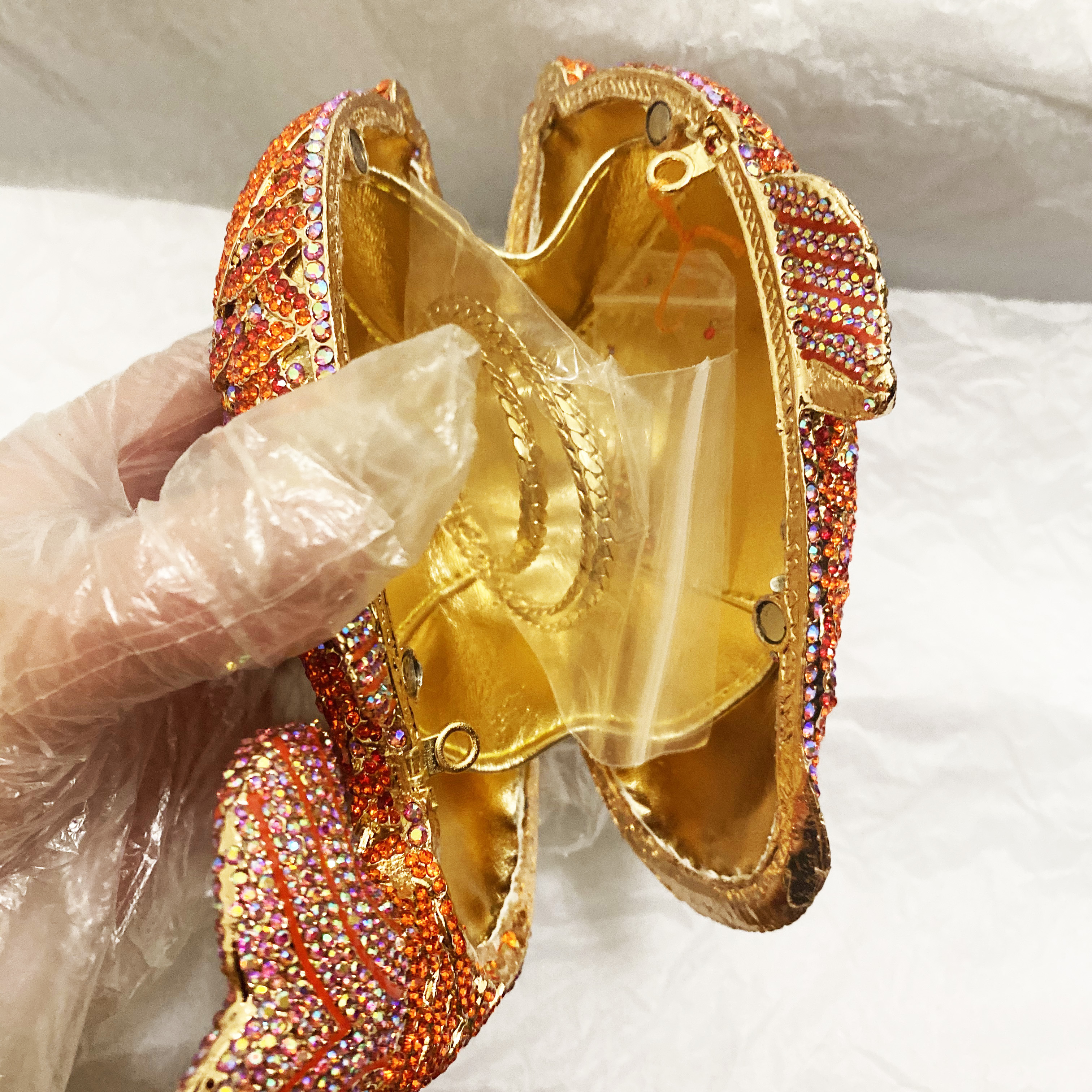 Red/Orange Fish Crystal Mini E – Clutch Bag Evening recenzja i cena