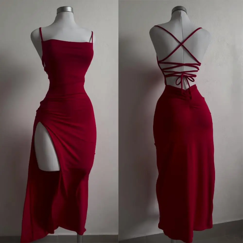 2025 Sexy Suspender Slit Dress – Women Bags Winners recenzja i cena