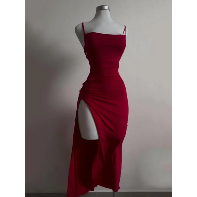 2025 Sexy Suspender Slit Dress – Women Bags Winners recenzja i cena