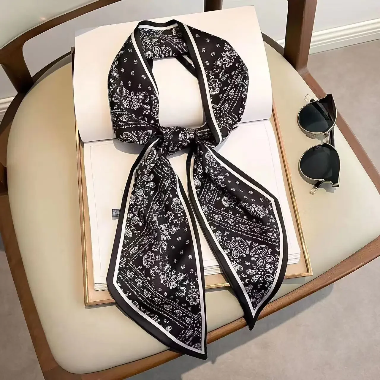 Design Print Skinny Scarf Plai – Women Bags Online recenzja i cena