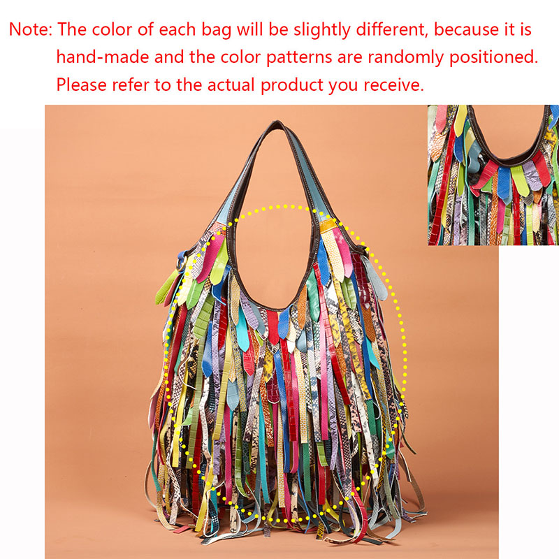 Colorful Real Sheepskin Should – Hobo Bag Slouchy recenzja i cena