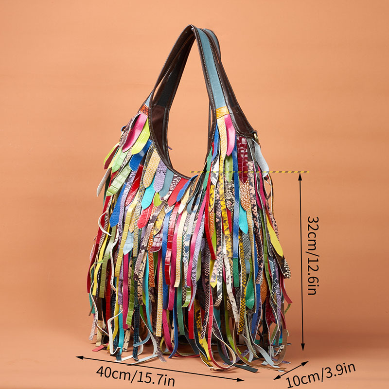 Colorful Real Sheepskin Should – Hobo Bag Slouchy recenzja i cena