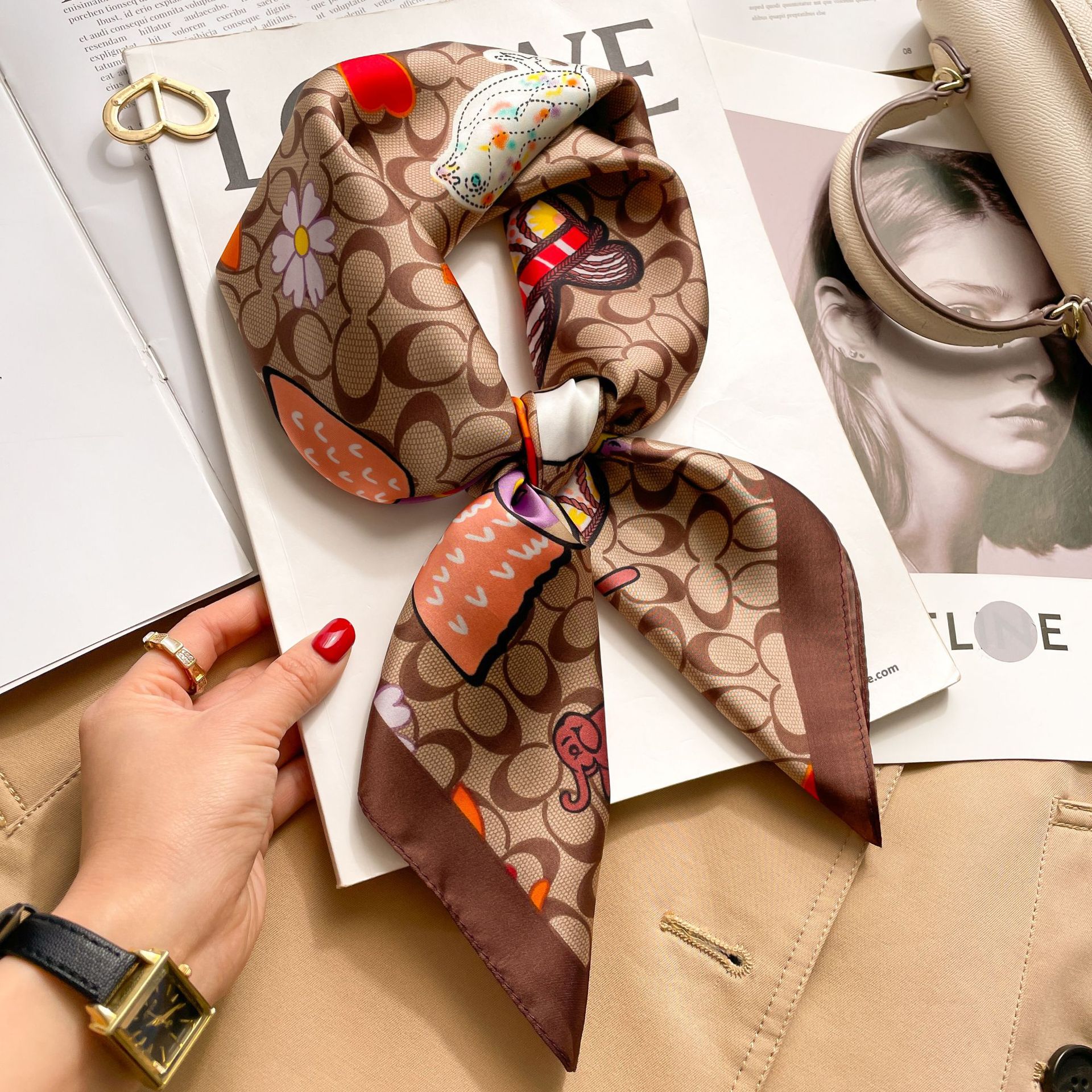 New Silk Square Scarf Women Lu – Women Bags Online recenzja i cena