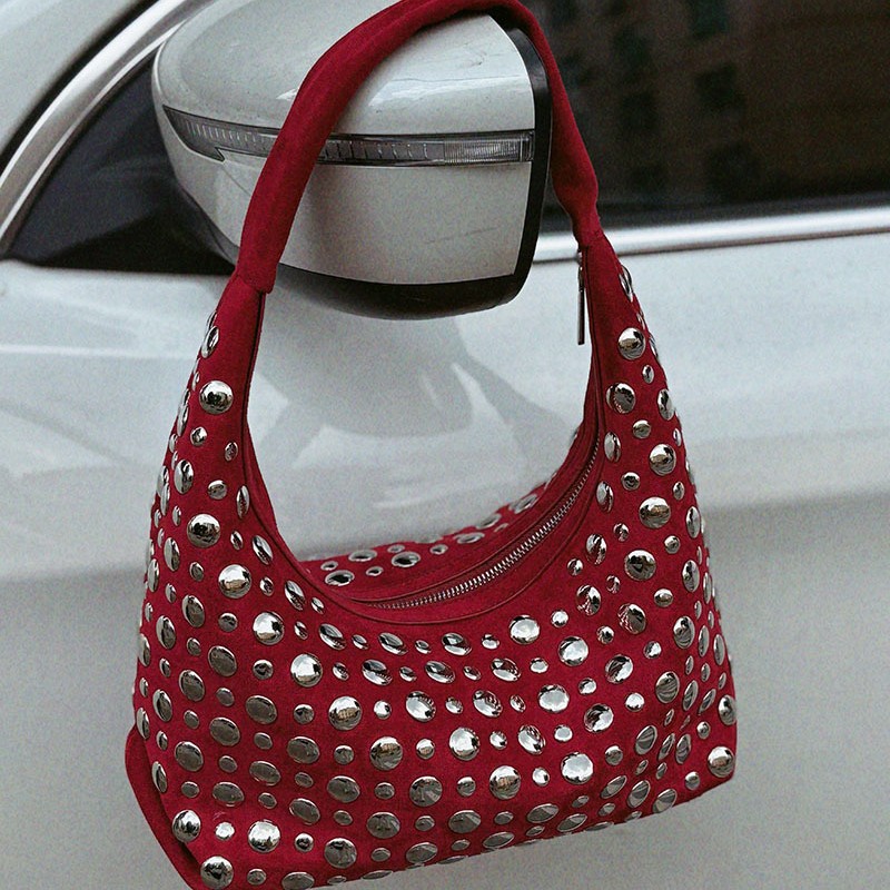 New high-end Leather Rivet Buc – Women Bags High End Brands recenzja i cena