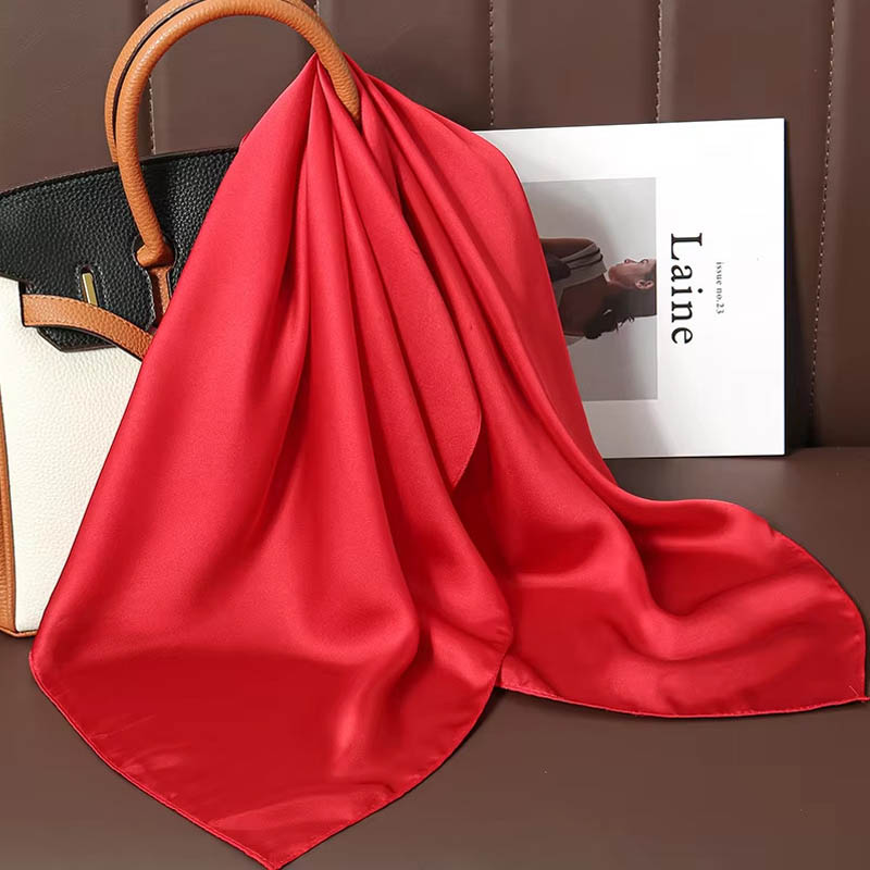 Luxury Solid Color Silk Square – Women Bags Online recenzja i cena