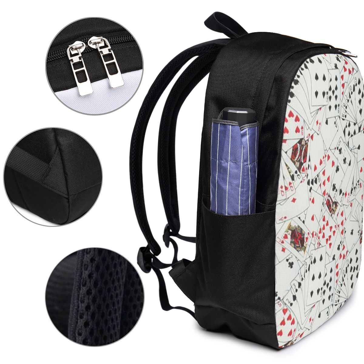 Playing Cards Poker Print Back – Womens Backpack recenzja i cena
