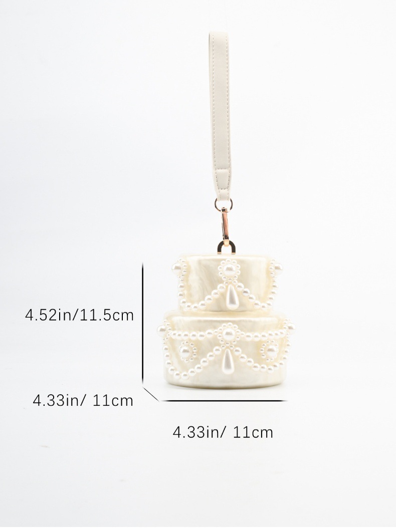 Cake shape clutch bag acrylic  – Clutch Bag Evening recenzja i cena