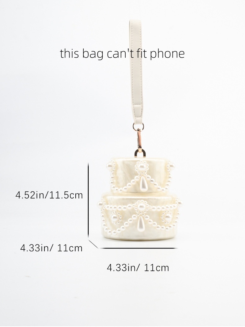 Cake shape clutch bag acrylic  – Clutch Bag Evening recenzja i cena