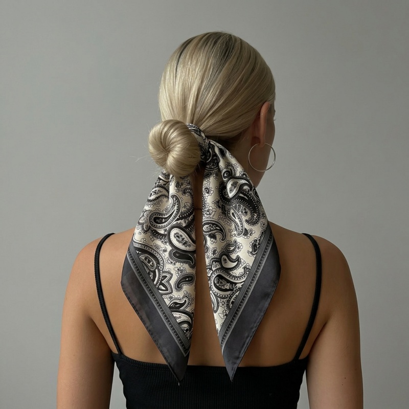 Luxury Satin Square Scarf Pais – Women Bags Online recenzja i cena