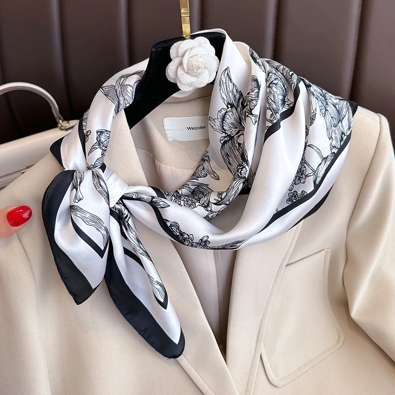 70*70cm Luxury Floral Print Si – Women Bags Online recenzja i cena