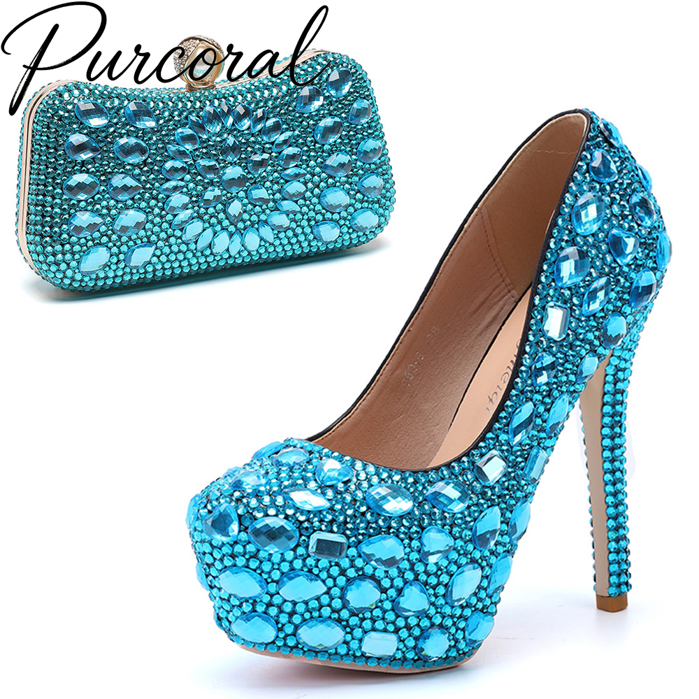 Sparkly Turquoise Rhinestone P – Clutch Bag Evening recenzja i cena