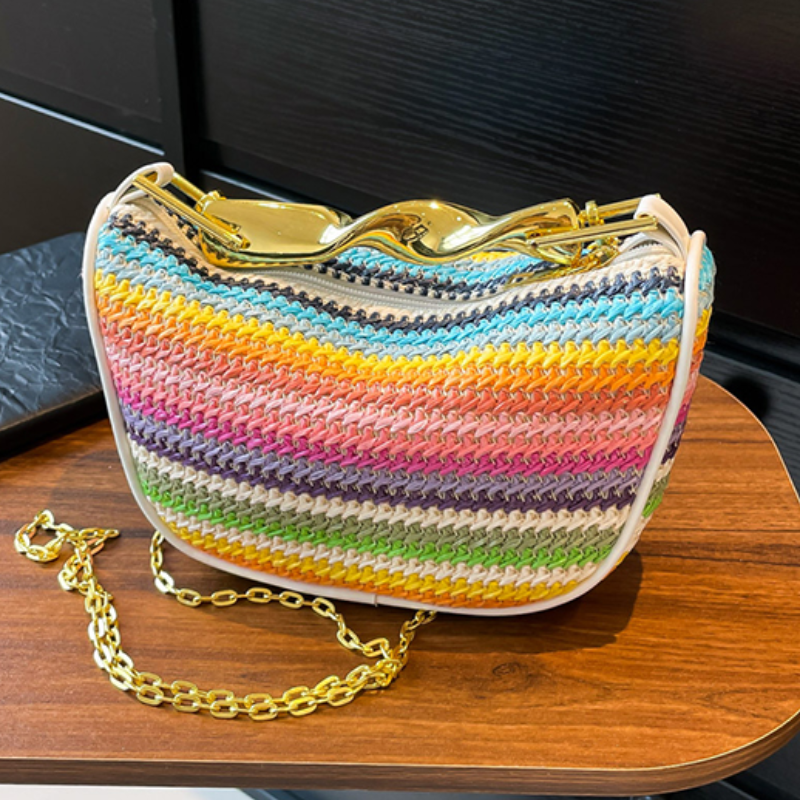 Gold Handle Brand Handwoven Ha – Women Bags High End Brands recenzja i cena