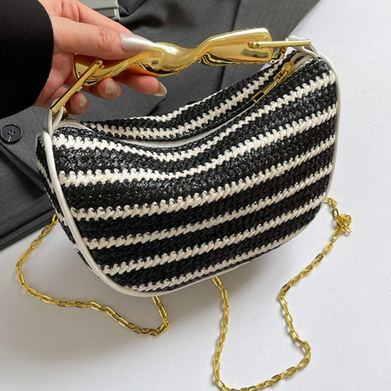 Gold Handle Brand Handwoven Ha – Women Bags High End Brands recenzja i cena