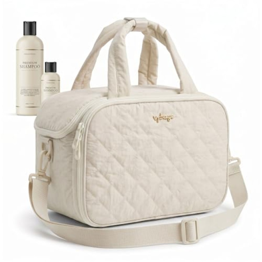 Large Quilted Toiletry Bag for – Women'S Bag recenzja i cena