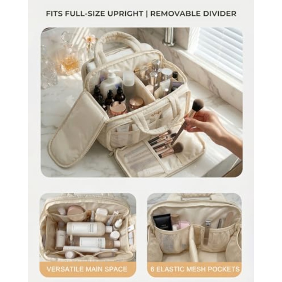 Large Quilted Toiletry Bag for – Women'S Bag recenzja i cena
