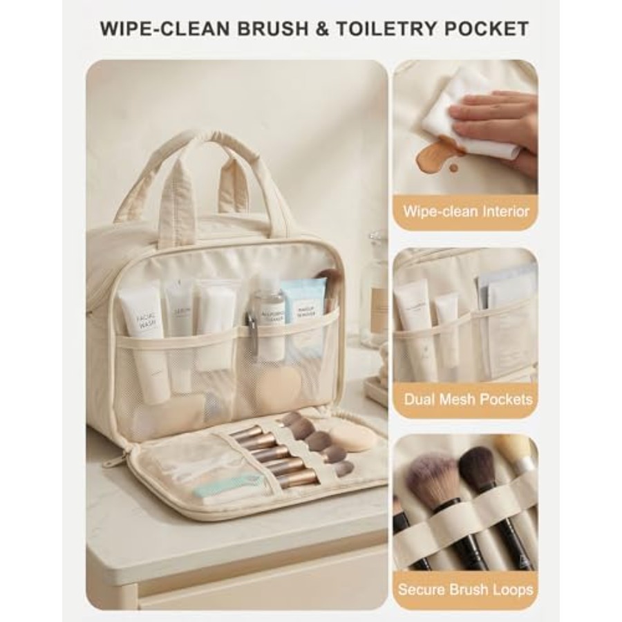 Large Quilted Toiletry Bag for – Women'S Bag recenzja i cena