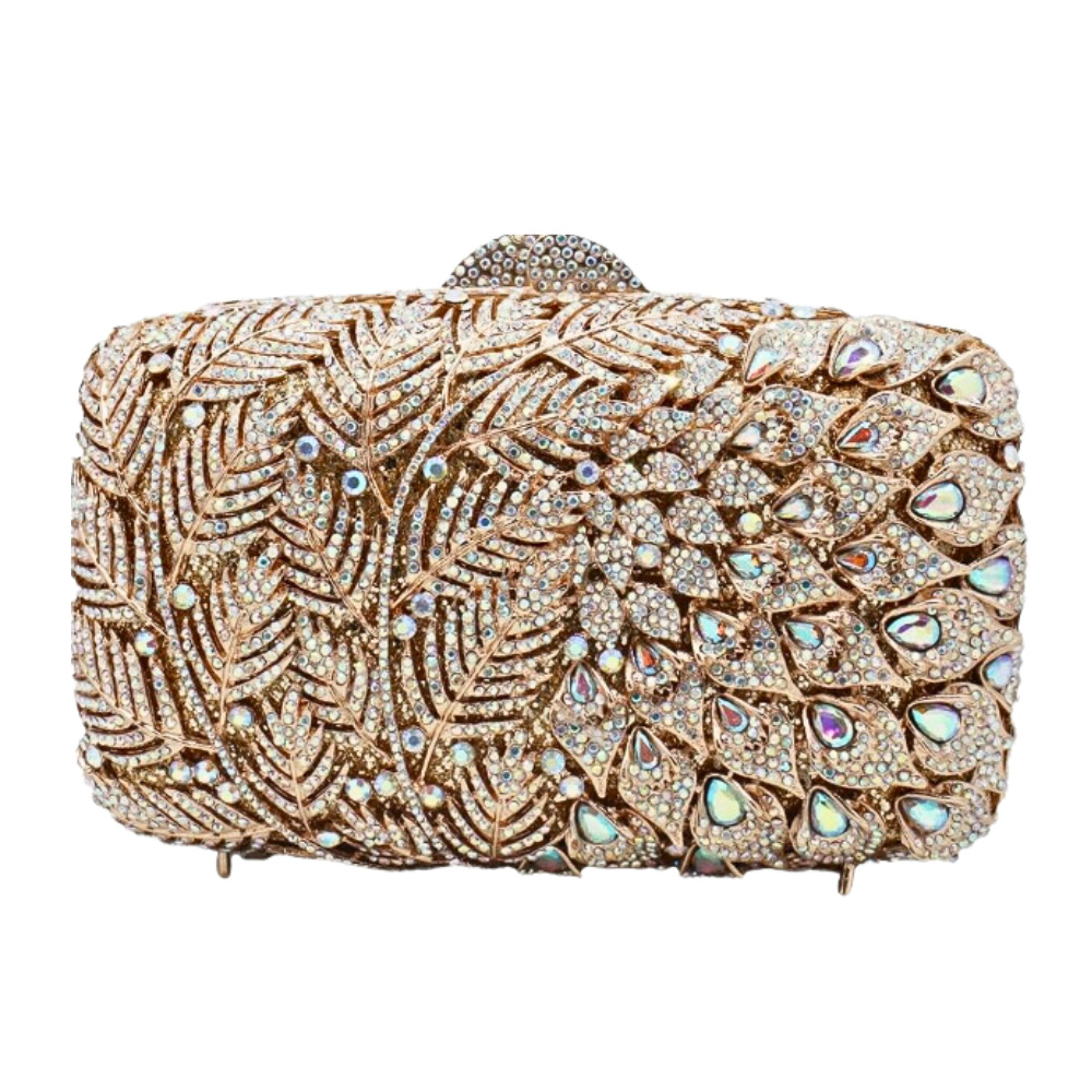 Elegant Women Leaf Pattern Eve – Clutch Bag Evening recenzja i cena