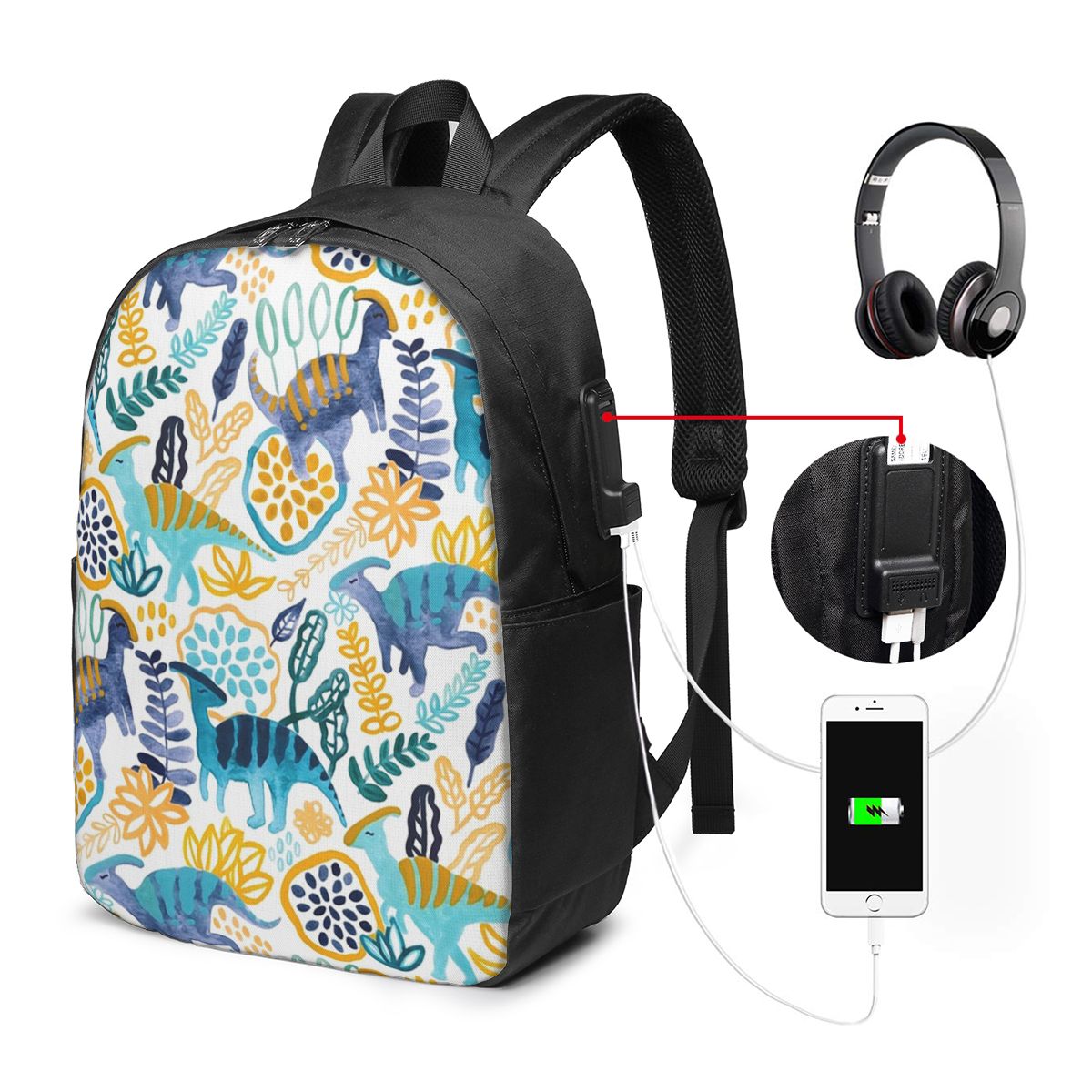 Gouache Parasaurolophuses Back – Women'S Bag recenzja i cena