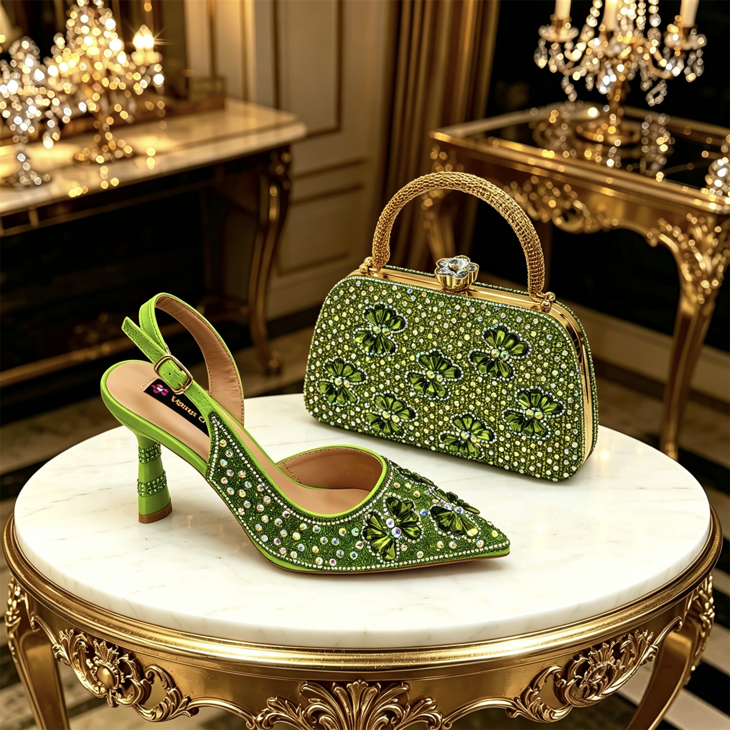 Venus Chan Gold Pointed Toe Rh – Women Bags For Wedding recenzja i cena
