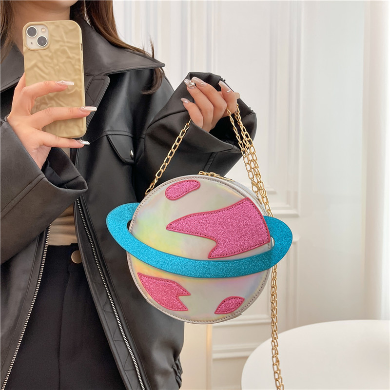 Laser Circular Planet Shape Pu – Women'S Young Bags recenzja i cena