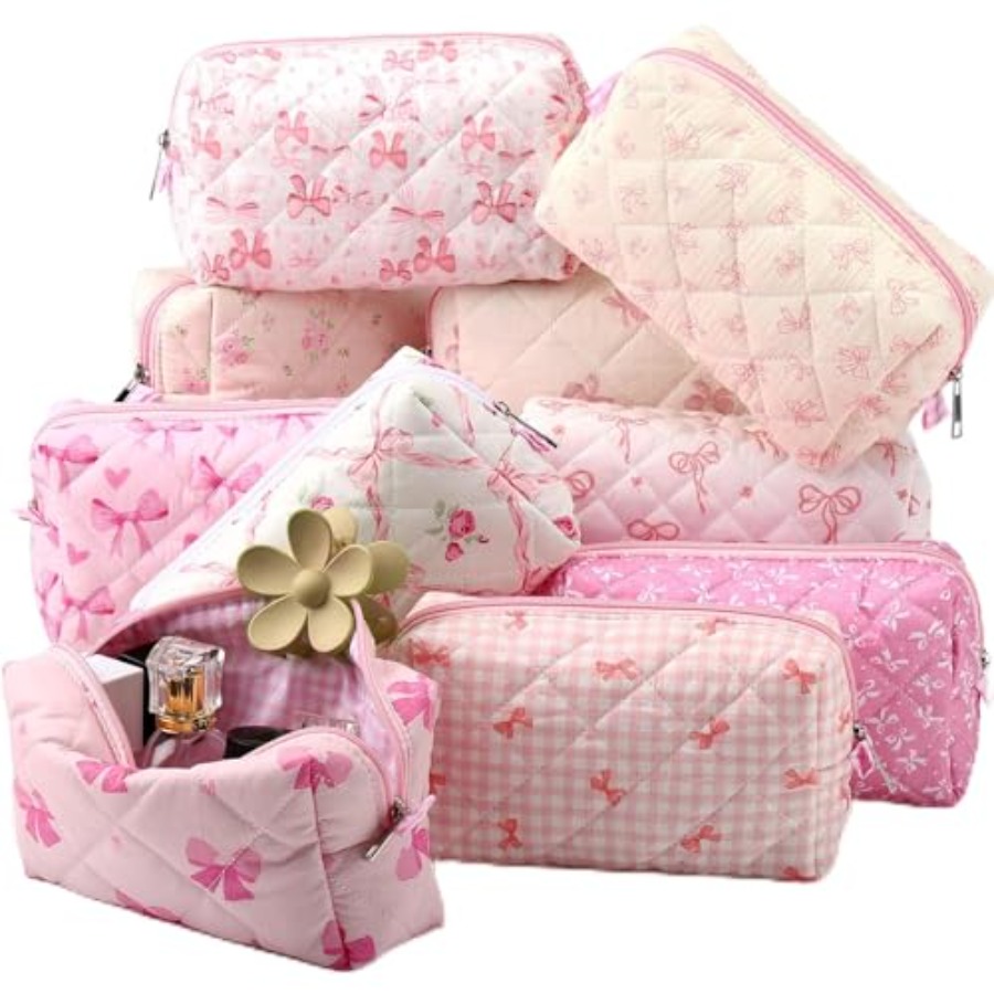 10 Pcs Quilted Makeup Bag Bulk – Women'S Bag recenzja i cena