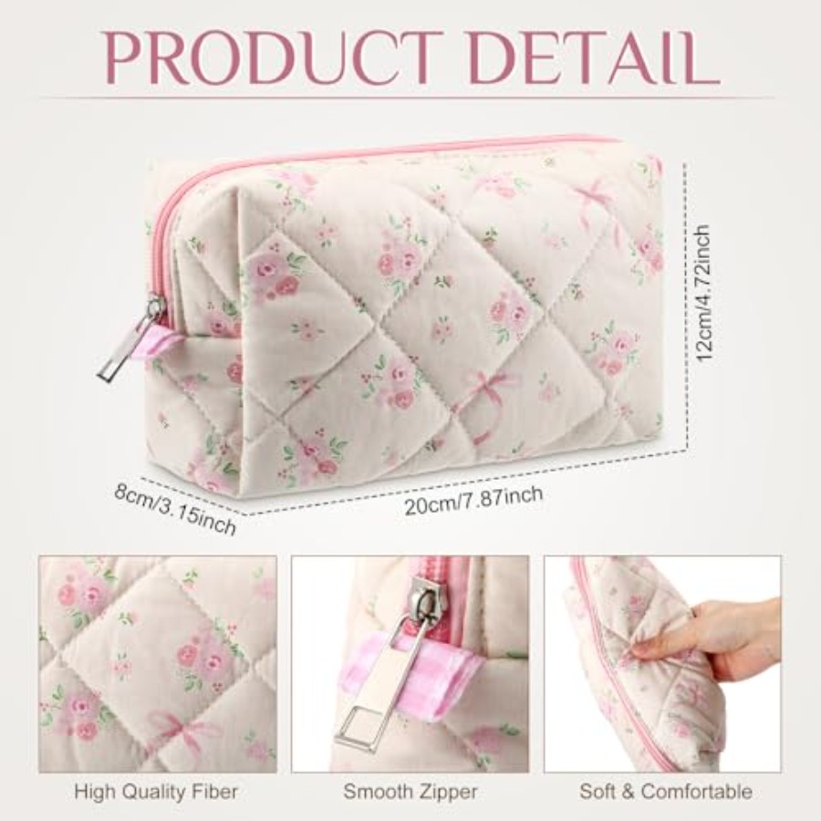 10 Pcs Quilted Makeup Bag Bulk – Women'S Bag recenzja i cena